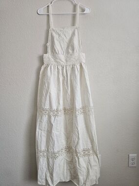 h&m white slip dress Womens Gown Large NWT minimal look Women's Cream Lace-trimmed jersey slip
